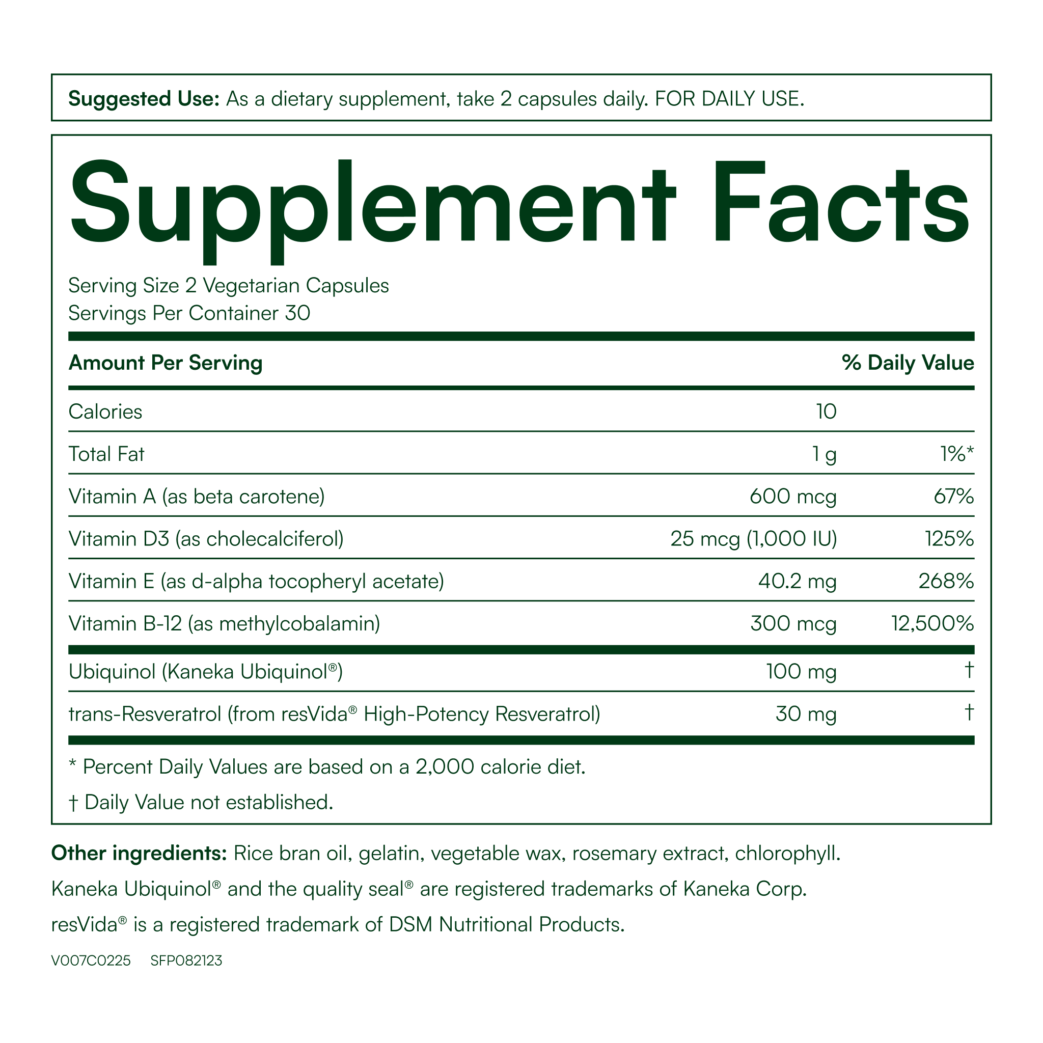 Ubiquinol Daily™ | CoQ10 + Resveratrol