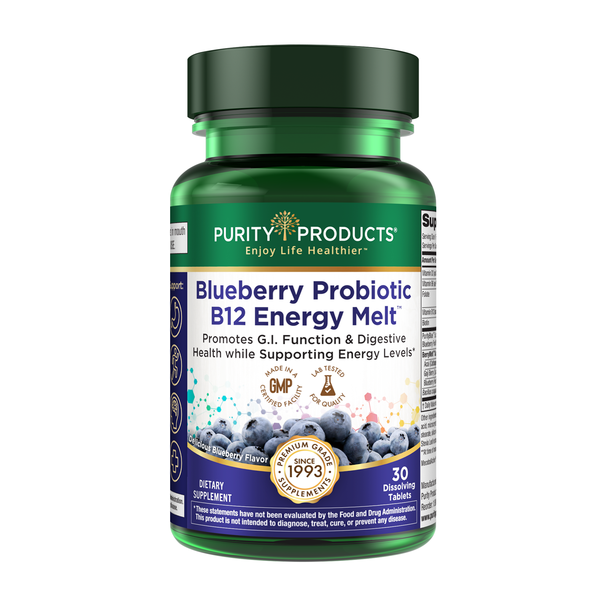 Blueberry Probiotic B12 Energy Melt
