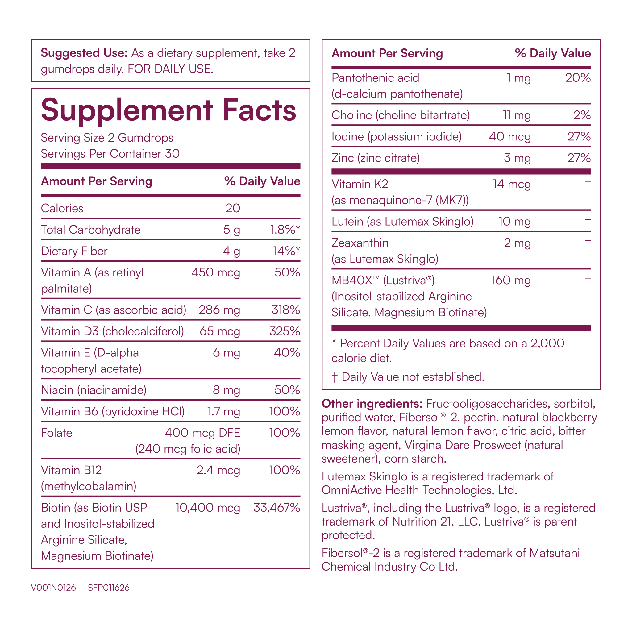 Gomitas multivitamínicas MyBiotin® | Suministro para 30 días