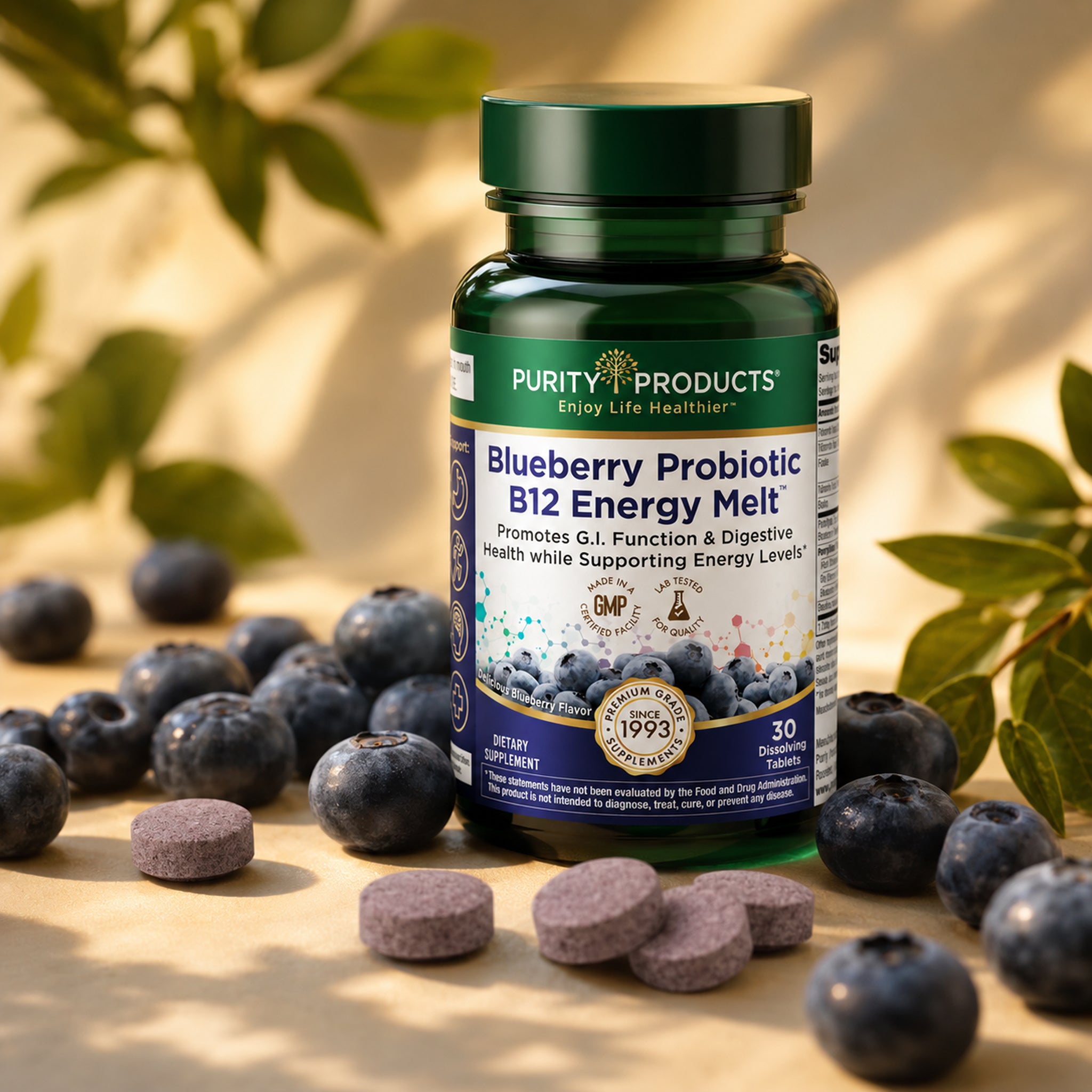 Blueberry Probiotic B12 Energy Melt – Purity Products