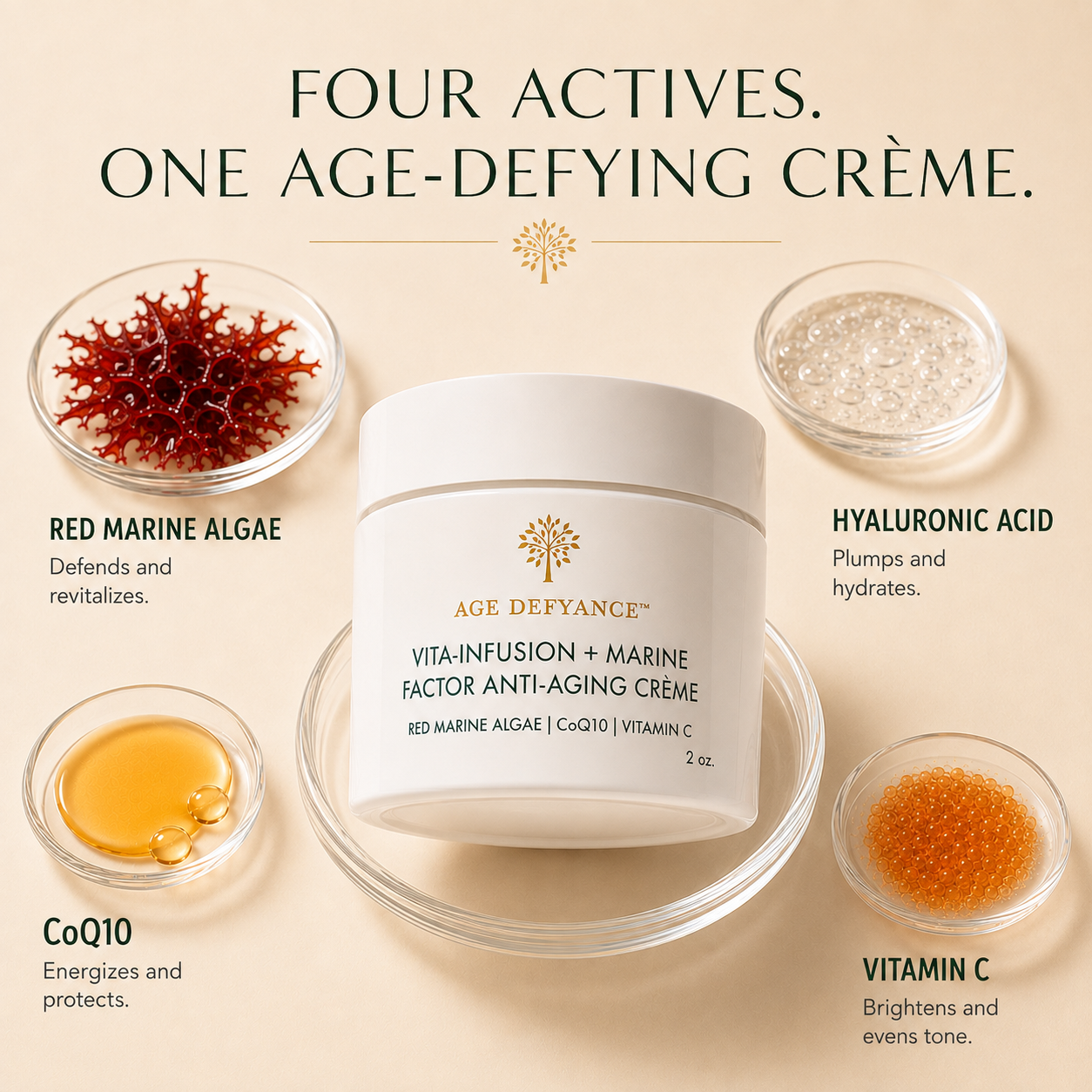 Age Defyance™ Vita-Infusion + Marine Factor Anti-Aging Crème