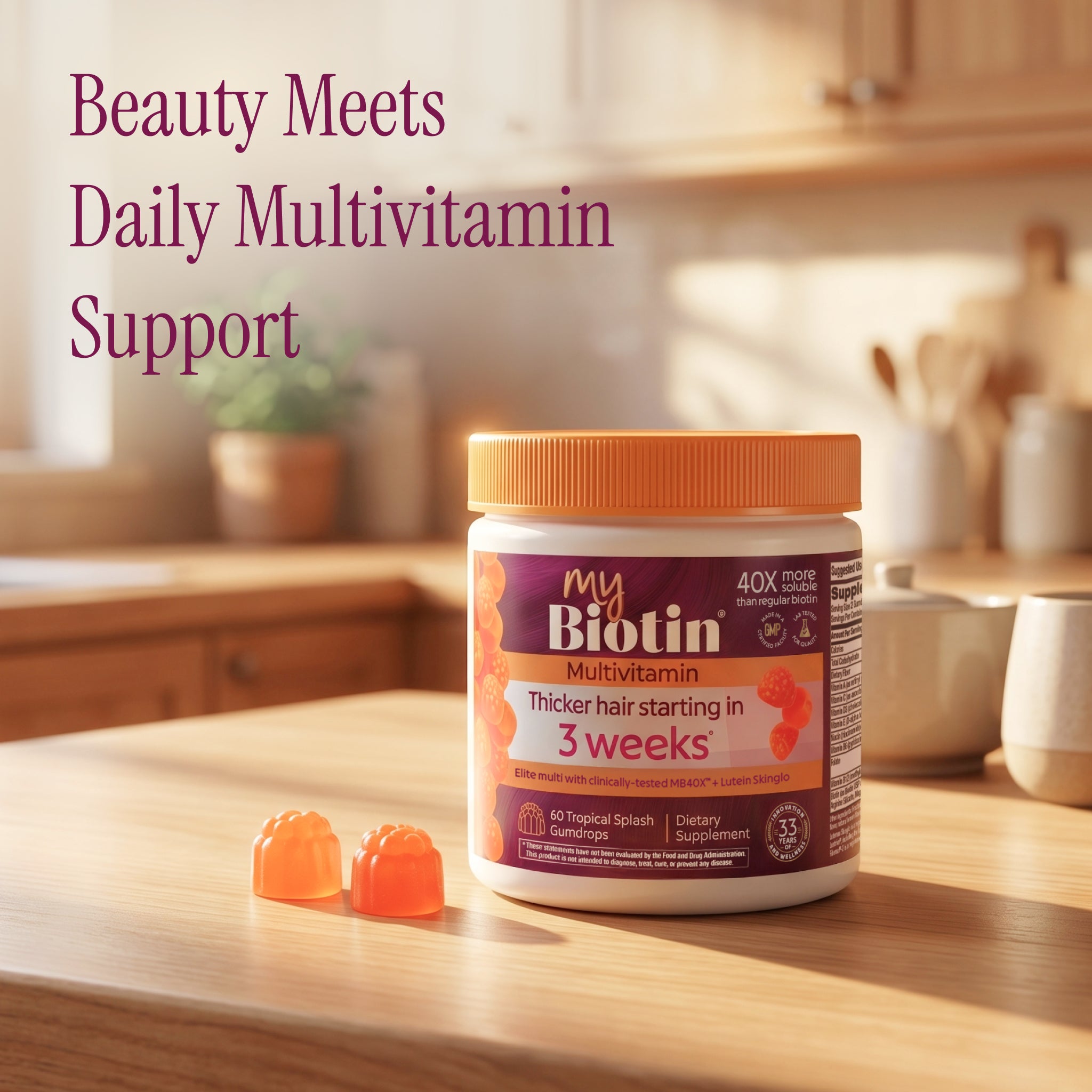 Gomitas multivitamínicas MyBiotin® | Suministro para 30 días