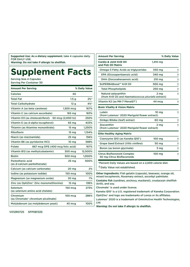 The Purity Super Pill™ 6 Advanced Supplements in One Purity Products